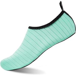 imageWateLves Womens and Mens Kids Water Shoes Barefoot QuickDry Aqua Socks for Beach Swim Surf Yoga ExerciseTwgreen
