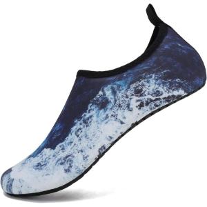 imageWateLves Womens and Mens Kids Water Shoes Barefoot QuickDry Aqua Socks for Beach Swim Surf Yoga ExerciseWaves