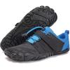 imageWateLves Barefoot Water Shoes for Men Women Wide Toe QuickDry Aqua Sock Outdoor Athletic Sport Shoes Swim Beach Pool Hiking Surfing WalkingAblack Blue