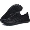 imageWateLves Barefoot Water Shoes for Men Women Wide Toe QuickDry Aqua Sock Outdoor Athletic Sport Shoes Swim Beach Pool Hiking Surfing WalkingCblack