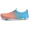 imageWateLves Water Shoes Mens Womens Slipon Barefoot Beach Swim Shoes QuickDry Aqua Socks for Pool Surf Yoga Water AerobicsGradient Blue Orange