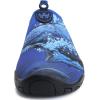 imageWateLves Water Shoes Mens Womens Slipon Barefoot Beach Swim Shoes QuickDry Aqua Socks for Pool Surf Yoga Water AerobicsSharkDark Blue