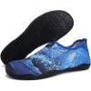 imageWateLves Water Shoes Mens Womens Slipon Barefoot Beach Swim Shoes QuickDry Aqua Socks for Pool Surf Yoga Water AerobicsSharkDark Blue