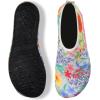 imageWateLves Water Shoes for Womens Mens Barefoot QuickDry Aqua Socks for Beach Swim Surf Yoga Exercise New Translucent Color SolesColorful Flowers