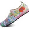 imageWateLves Water Shoes for Womens Mens Barefoot QuickDry Aqua Socks for Beach Swim Surf Yoga Exercise New Translucent Color SolesColorful Flowers