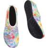 imageWateLves Water Shoes for Womens Mens Barefoot QuickDry Aqua Socks for Beach Swim Surf Yoga Exercise New Translucent Color SolesColorful Flowers
