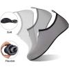 imageWateLves Water Shoes for Womens Mens Barefoot QuickDry Aqua Socks for Beach Swim Surf Yoga Exercise New Translucent Color SolesDots Light Gray