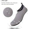 imageWateLves Water Shoes for Womens Mens Barefoot QuickDry Aqua Socks for Beach Swim Surf Yoga Exercise New Translucent Color SolesDots Light Gray