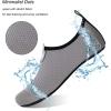 imageWateLves Water Shoes for Womens Mens Barefoot QuickDry Aqua Socks for Beach Swim Surf Yoga Exercise New Translucent Color SolesDots Light Gray