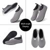 imageWateLves Water Shoes for Womens Mens Barefoot QuickDry Aqua Socks for Beach Swim Surf Yoga Exercise New Translucent Color SolesDots Light Gray