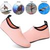 imageWateLves Water Shoes for Womens Mens Barefoot QuickDry Aqua Socks for Beach Swim Surf Yoga Exercise New Translucent Color SolesDots Naked Orange
