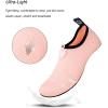 imageWateLves Water Shoes for Womens Mens Barefoot QuickDry Aqua Socks for Beach Swim Surf Yoga Exercise New Translucent Color SolesDots Naked Orange