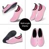 imageWateLves Water Shoes for Womens Mens Barefoot QuickDry Aqua Socks for Beach Swim Surf Yoga Exercise New Translucent Color SolesDots Pink
