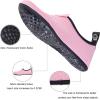 imageWateLves Water Shoes for Womens Mens Barefoot QuickDry Aqua Socks for Beach Swim Surf Yoga Exercise New Translucent Color SolesDots Pink