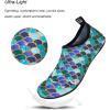 imageWateLves Water Shoes for Womens Mens Barefoot QuickDry Aqua Socks for Beach Swim Surf Yoga Exercise New Translucent Color SolesFishscale Blackgreen