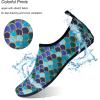 imageWateLves Water Shoes for Womens Mens Barefoot QuickDry Aqua Socks for Beach Swim Surf Yoga Exercise New Translucent Color SolesFishscale Blackgreen