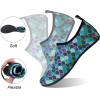 imageWateLves Water Shoes for Womens Mens Barefoot QuickDry Aqua Socks for Beach Swim Surf Yoga Exercise New Translucent Color SolesFishscale Blackgreen