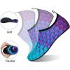 imageWateLves Water Shoes for Womens Mens Barefoot QuickDry Aqua Socks for Beach Swim Surf Yoga Exercise New Translucent Color SolesFishscale Bluegreen