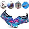 imageWateLves Water Shoes for Womens Mens Barefoot QuickDry Aqua Socks for Beach Swim Surf Yoga Exercise New Translucent Color SolesFlamingo Leaves