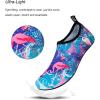 imageWateLves Water Shoes for Womens Mens Barefoot QuickDry Aqua Socks for Beach Swim Surf Yoga Exercise New Translucent Color SolesFlamingo Leaves