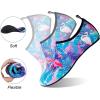 imageWateLves Water Shoes for Womens Mens Barefoot QuickDry Aqua Socks for Beach Swim Surf Yoga Exercise New Translucent Color SolesFlamingo Leaves