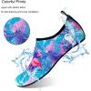 imageWateLves Water Shoes for Womens Mens Barefoot QuickDry Aqua Socks for Beach Swim Surf Yoga Exercise New Translucent Color SolesFlamingo Leaves