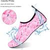 imageWateLves Water Shoes for Womens Mens Barefoot QuickDry Aqua Socks for Beach Swim Surf Yoga Exercise New Translucent Color SolesFlamingo Pink