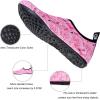 imageWateLves Water Shoes for Womens Mens Barefoot QuickDry Aqua Socks for Beach Swim Surf Yoga Exercise New Translucent Color SolesFlamingo Pink