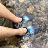 imageWateLves Water Shoes for Womens Mens Barefoot QuickDry Aqua Socks for Beach Swim Surf Yoga Exercise New Translucent Color SolesGradient Black