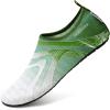 imageWateLves Water Shoes for Womens Mens Barefoot QuickDry Aqua Socks for Beach Swim Surf Yoga Exercise New Translucent Color SolesJygray Green