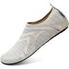imageWateLves Water Shoes for Womens Mens Barefoot QuickDry Aqua Socks for Beach Swim Surf Yoga Exercise New Translucent Color SolesJylight Brown