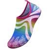 imageWateLves Water Shoes for Womens Mens Barefoot QuickDry Aqua Socks for Beach Swim Surf Yoga Exercise New Translucent Color SolesJyrainbow