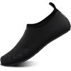 imageWateLves Water Shoes for Womens Mens Barefoot QuickDry Aqua Socks for Beach Swim Surf Yoga Exercise New Translucent Color SolesLtblack