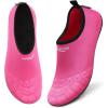 imageWateLves Water Shoes for Womens Mens Barefoot QuickDry Aqua Socks for Beach Swim Surf Yoga Exercise New Translucent Color SolesLtrose