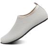imageWateLves Water Shoes for Womens Mens Barefoot QuickDry Aqua Socks for Beach Swim Surf Yoga Exercise New Translucent Color SolesLxgbeige