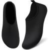imageWateLves Water Shoes for Womens Mens Barefoot QuickDry Aqua Socks for Beach Swim Surf Yoga Exercise New Translucent Color SolesLxgblack