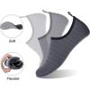 imageWateLves Water Shoes for Womens Mens Barefoot QuickDry Aqua Socks for Beach Swim Surf Yoga Exercise New Translucent Color SolesLxygray