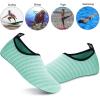 imageWateLves Water Shoes for Womens Mens Barefoot QuickDry Aqua Socks for Beach Swim Surf Yoga Exercise New Translucent Color SolesLxylight Blue