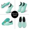 imageWateLves Water Shoes for Womens Mens Barefoot QuickDry Aqua Socks for Beach Swim Surf Yoga Exercise New Translucent Color SolesLxylight Blue