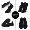 imageWateLves Water Shoes for Womens Mens Barefoot QuickDry Aqua Socks for Beach Swim Surf Yoga Exercise New Translucent Color SolesNblack