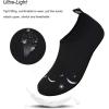 imageWateLves Water Shoes for Womens Mens Barefoot QuickDry Aqua Socks for Beach Swim Surf Yoga Exercise New Translucent Color SolesNblack