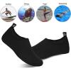 imageWateLves Water Shoes for Womens Mens Barefoot QuickDry Aqua Socks for Beach Swim Surf Yoga Exercise New Translucent Color SolesNblack