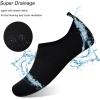 imageWateLves Water Shoes for Womens Mens Barefoot QuickDry Aqua Socks for Beach Swim Surf Yoga Exercise New Translucent Color SolesNblack