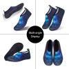 imageWateLves Water Shoes for Womens Mens Barefoot QuickDry Aqua Socks for Beach Swim Surf Yoga Exercise New Translucent Color SolesNebula Blackblue