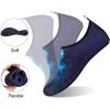 imageWateLves Water Shoes for Womens Mens Barefoot QuickDry Aqua Socks for Beach Swim Surf Yoga Exercise New Translucent Color SolesNebula Blackblue