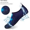 imageWateLves Water Shoes for Womens Mens Barefoot QuickDry Aqua Socks for Beach Swim Surf Yoga Exercise New Translucent Color SolesNebula Blackblue