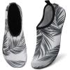 imageWateLves Water Shoes for Womens Mens Barefoot QuickDry Aqua Socks for Beach Swim Surf Yoga Exercise New Translucent Color SolesPalm Leaves