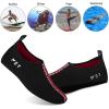 imageWateLves Water Shoes for Womens Mens Barefoot QuickDry Aqua Socks for Beach Swim Surf Yoga Exercise New Translucent Color SolesPjblack Red