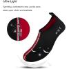 imageWateLves Water Shoes for Womens Mens Barefoot QuickDry Aqua Socks for Beach Swim Surf Yoga Exercise New Translucent Color SolesPjblack Red