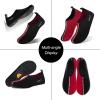 imageWateLves Water Shoes for Womens Mens Barefoot QuickDry Aqua Socks for Beach Swim Surf Yoga Exercise New Translucent Color SolesPjblack Red
